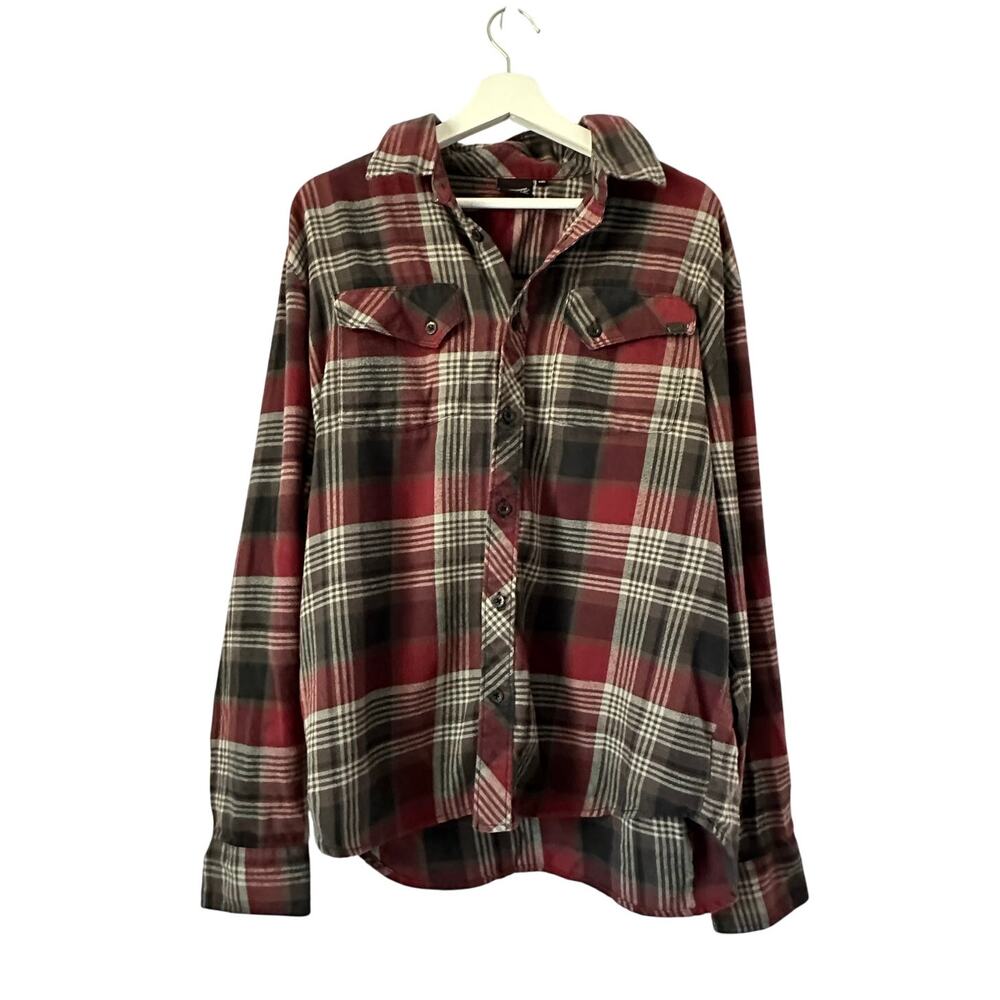 Vans Flannel Black, Gray and Maroon size Medium